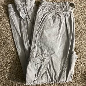 Mens cargo pants (Grey size Large & Tan size Small) $15 each